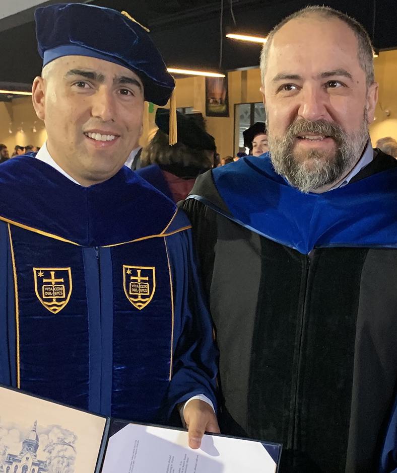 Hector Melo Ruiz PhD 2018, with advisor Carlos A. Jauregui