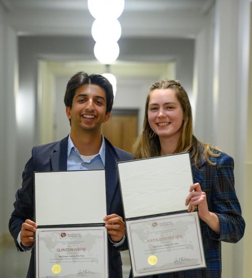 Bartell Prize winners 2023 Quinton Hayre and Kate Reeves awarded 2023 Bartell Prize
