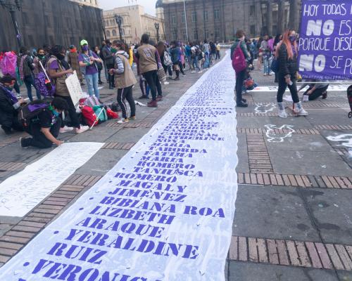 Celebration of the Day of non-violence against women in Bogota