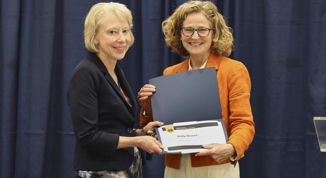 Holly Rivers Wins Keough School Innovation Award Holly Rivers Wins Keough School Innovation Award
