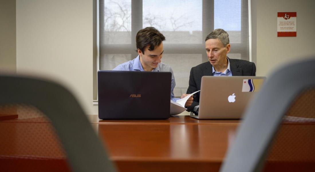 Kellogg International Scholar Kevin Angell and Faculty Fellow Andy Gould