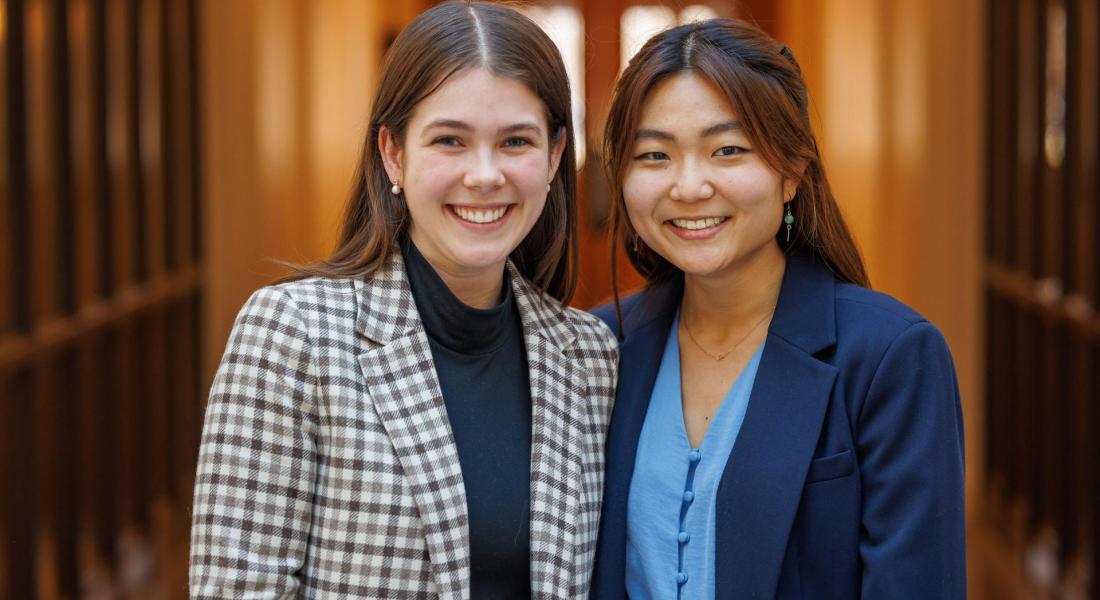 Maria Teel and Stella Cho, co-chairs of the 2022 Human Development Conference