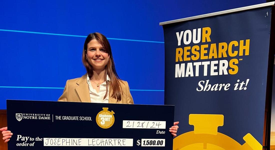 Lechartre Wins Second Place in Shaheen 3MT Competition