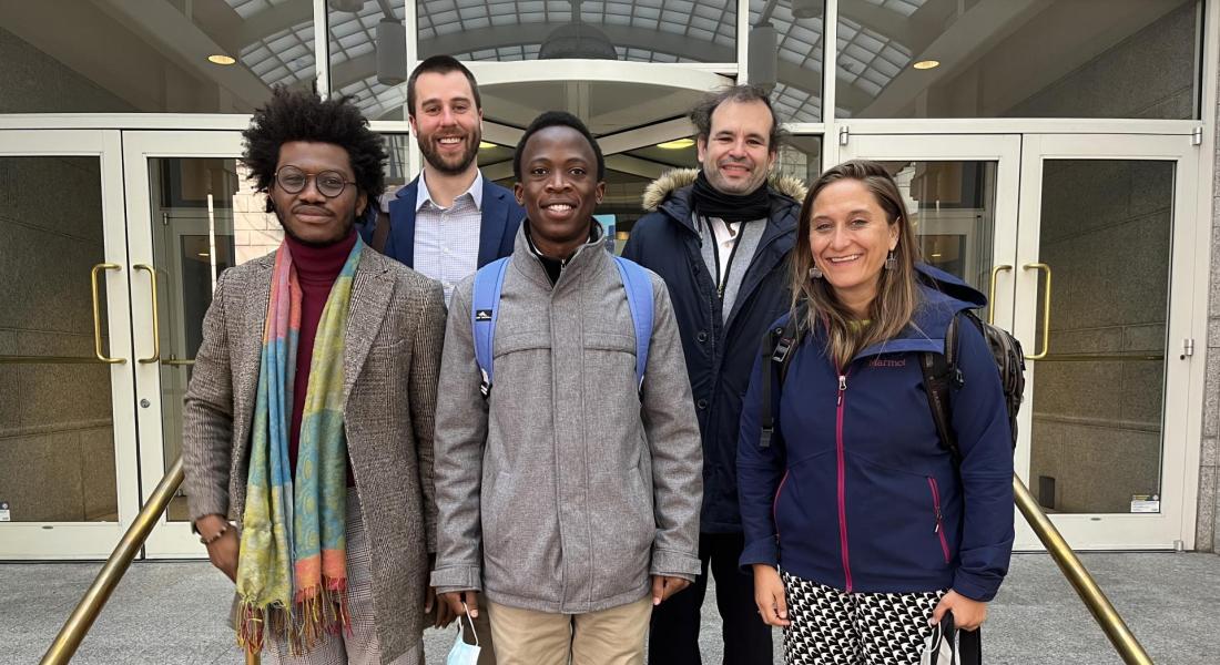 Jaimie Bleck, Sebastian Elischer, Trevor Lwere, Paul Friesen and Rasheed Ibrahim