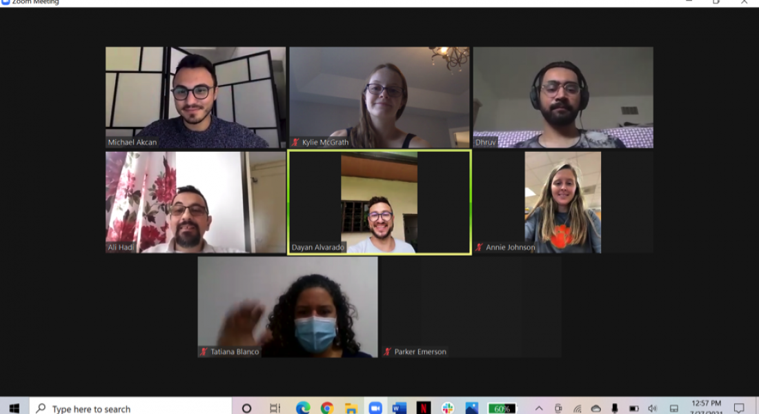 Screen shot of zoom meeting 