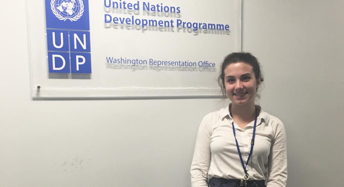 Natasha Reifenberg interned at the United Nations Development Program in Washington, D.C.