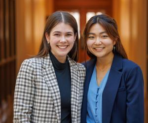 Maria Teel and Stella Cho, co-chairs of the 2022 Human Development Conference