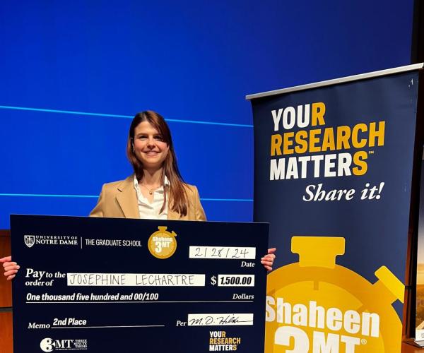 Lechartre Wins Second Place in Shaheen 3MT Competition