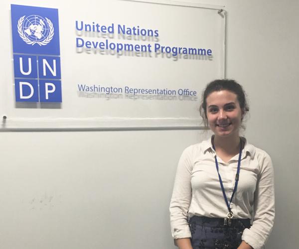 Natasha Reifenberg interned at the United Nations Development Program in Washington, D.C.
